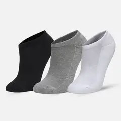 HAKA HONU - Calcetines Unisex Las Tres Puntas Pack Corto Negro blanco gris