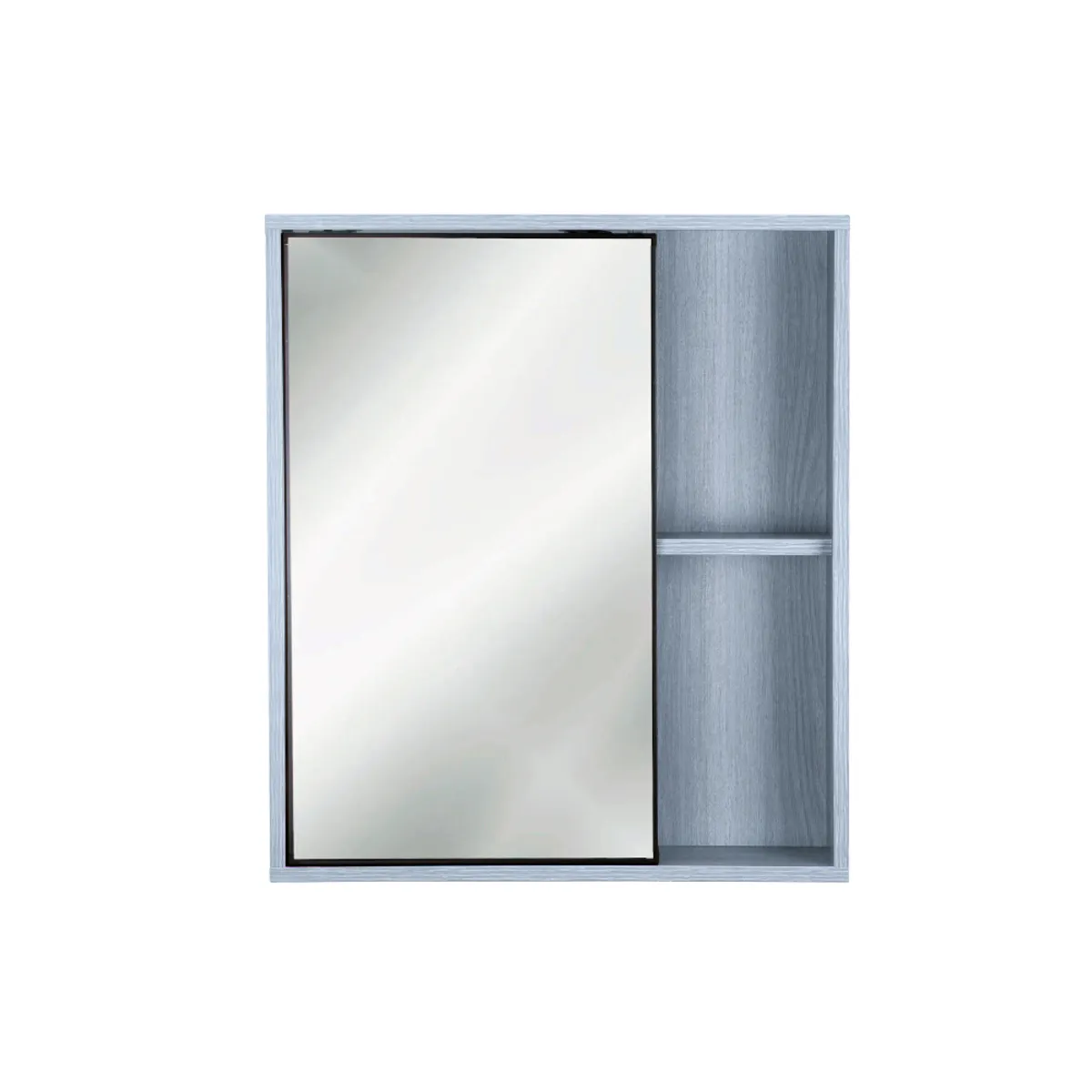 DUSCHY - Mueble Botiquín con espejo 63x13x55 cm Gris BR43