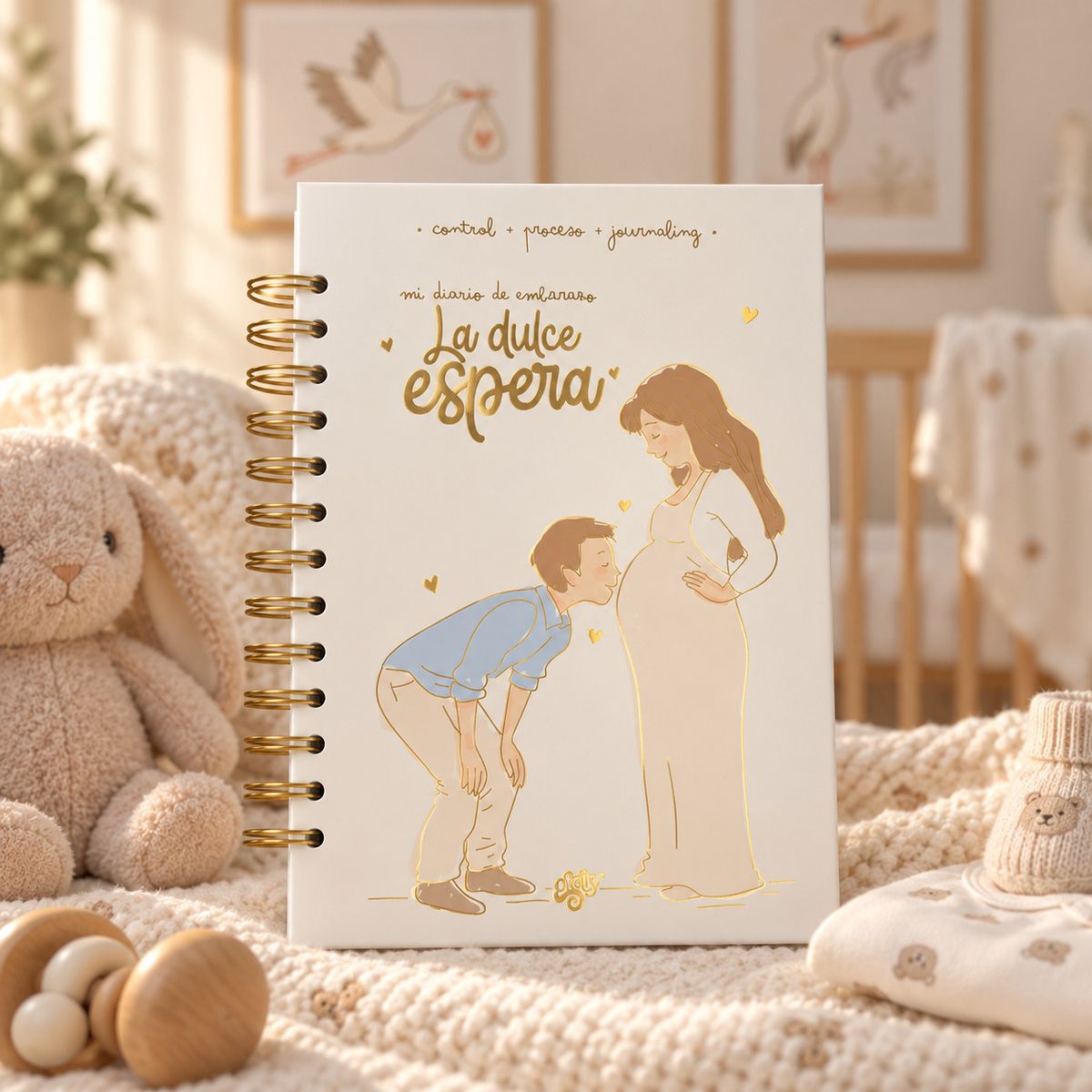 A - Diario De Embarazo Pareja La Dulce Espera | Planner | Agenda Prenatal | Control
