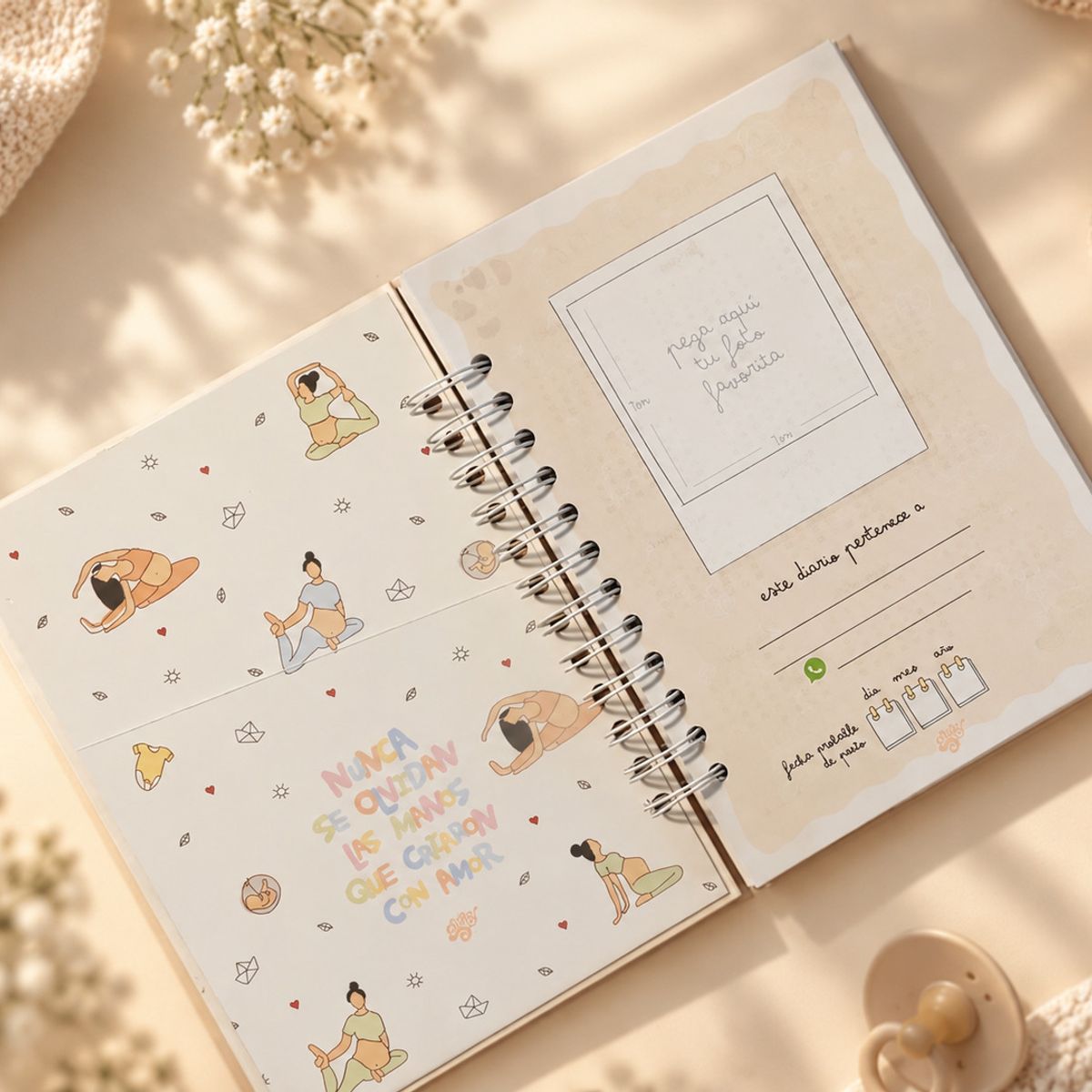 A - Diario De Embarazo Pareja La Dulce Espera | Planner | Agenda Prenatal | Control