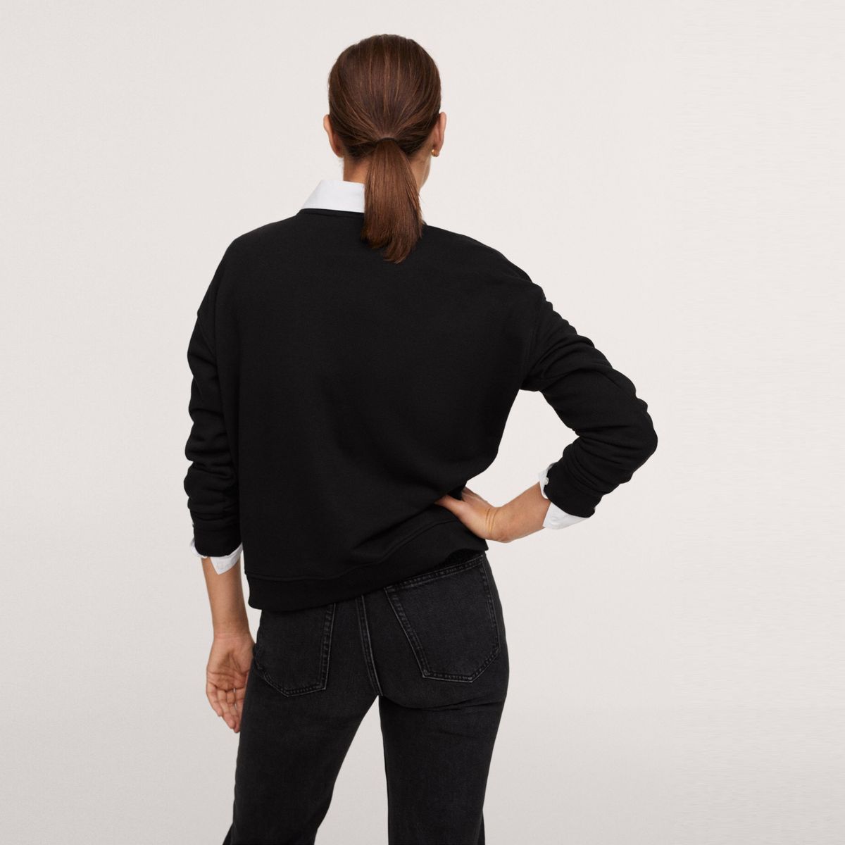 MANGO - Mango Polerón Mangologo Mujer