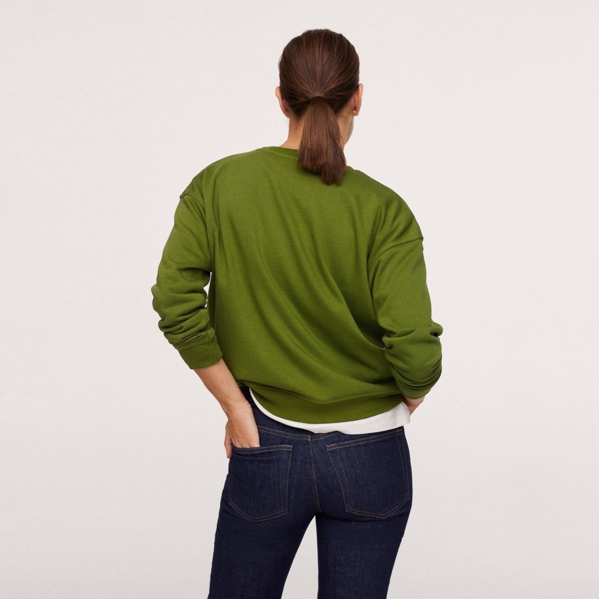 MANGO - Mango Polerón Mangologo Mujer