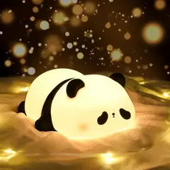 GENERICO - Lámpara Nocturna Sensor Táctil Infantil Panda De Silicona