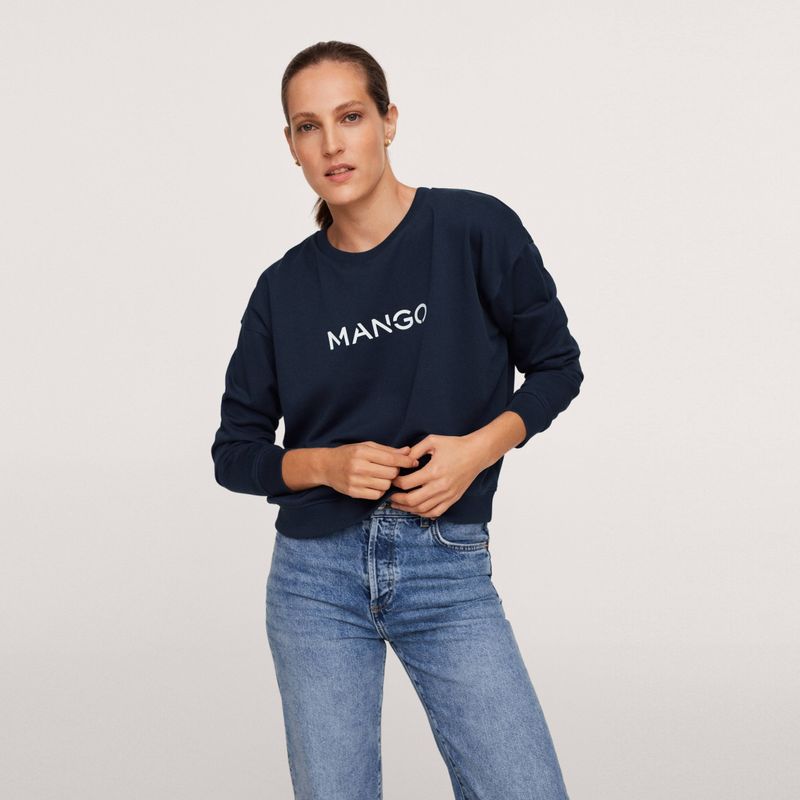 MANGO - Mango Polerón Mangologo Mujer