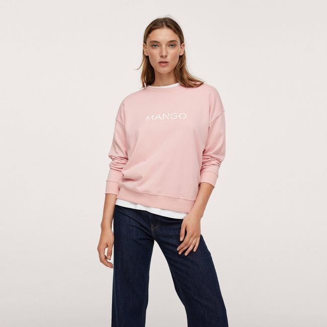 MANGO - Mango Polerón Mangologo Mujer