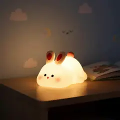 GENERICO - Lámpara Nocturna Conejo De Silicona Portátil Infantil