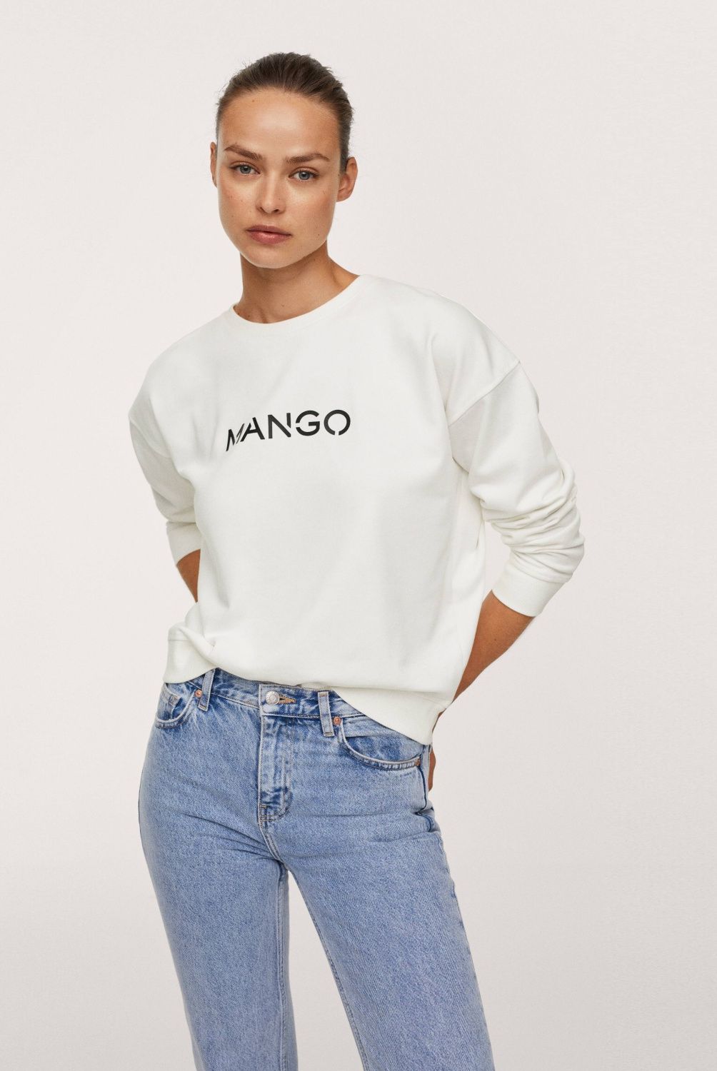 MANGO - Mango Polerón Mangologo Mujer