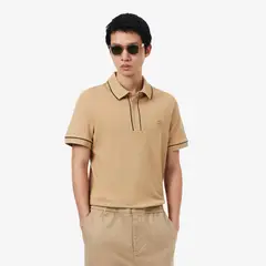 LACOSTE - Polera Hombre De Piqué Regular Paris Beige