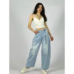ENIGMATICA BOUTIQUE - Jeans Mezclilla Balloon Fit