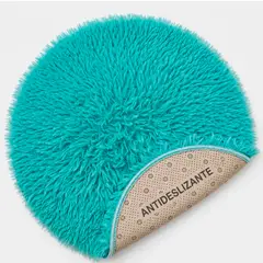 GENERICO - Alfombra Redonda Peluda 1.5m Super Suave Varios Turquesa