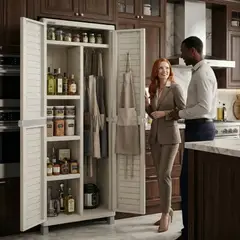 RIMAX - Organizador Modular Gabinete 5 Estantes Cocina Hogar - Beige -