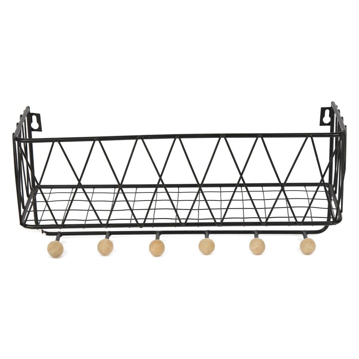 HOMEWELL - Repisa Metal Negro 35.5X16.5X12Cm