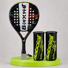 BABOLAT - SUPER PACK PALA DE PADEL VIPER JUNIOR + 2 TARROS DE PELOTAS ACE / PARA NIÑOS