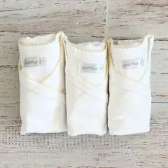 WAWA BABY DESIGN - Pack 3 Bodys Básico Picot Amarillo Pastel Algodón Pima Bebé