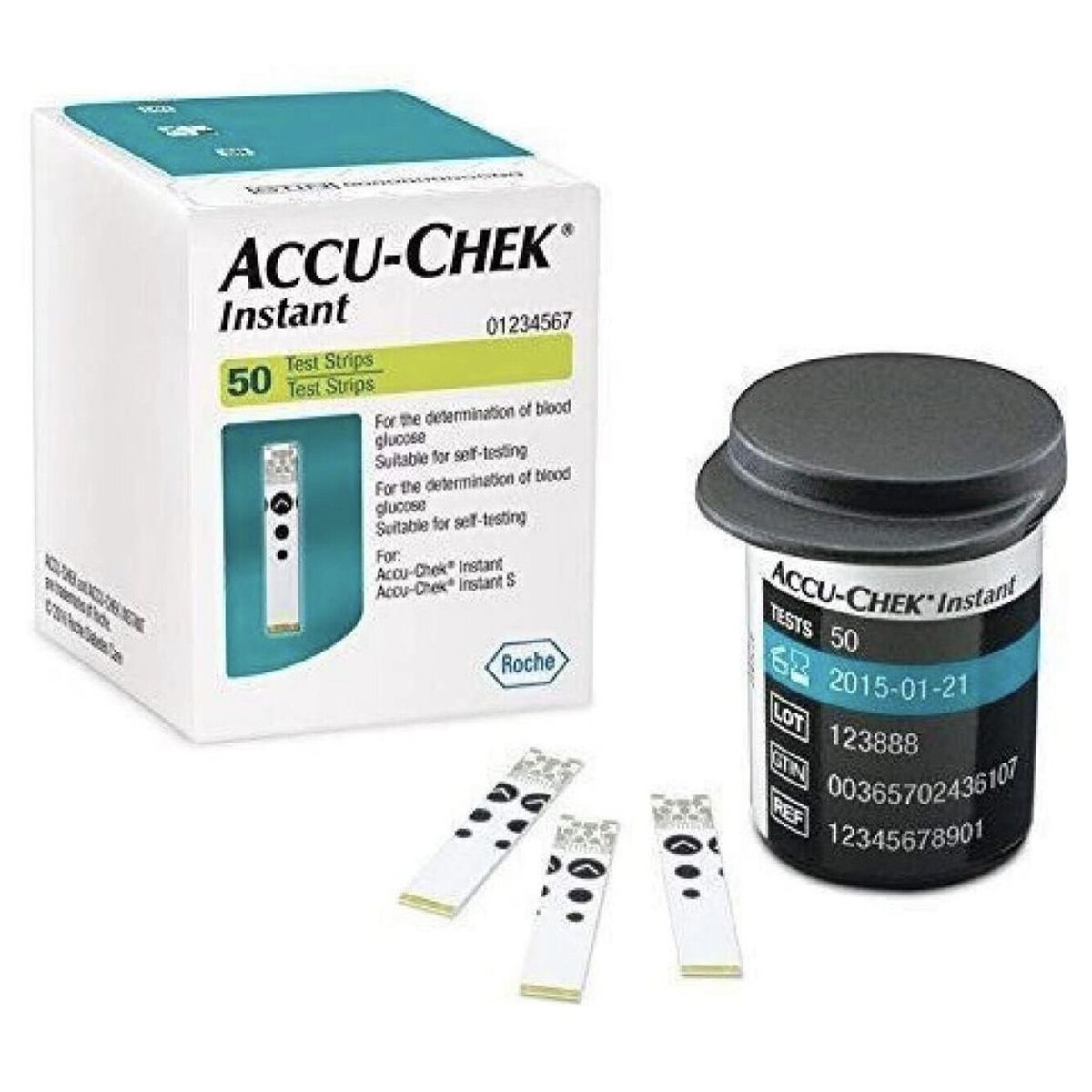 GENERICO - Tiras Reactivas Accu Chek Instant Caja 50 Unidades