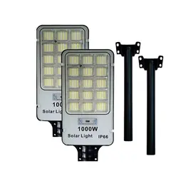 IRM - Pack 2 Focos Solares LED Exterior IP66 Control Remoto Sensor de Movimiento Calle Patio y Reja