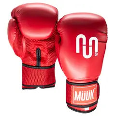 MUUK - GUANTES DE BOXEO CUERO COLOR ROJO