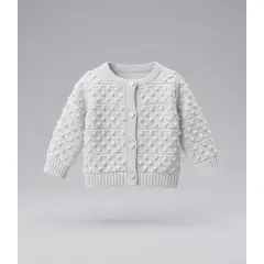 LIMONADA - Chaleco recién nacida cardigan L13061270103 crudo