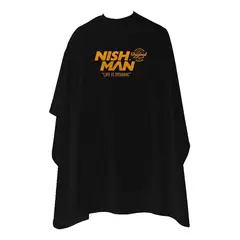 NISHMAN - Capa de corte Negra lisa Nish Man 150x160 cm