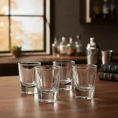 GENERICO - Set de 6 Vasos de Shot para Tequila de Vidrio Grueso