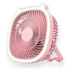 GENERICO - Ventilador de Escritorio USB con Luz LED y Resistencia al Agua