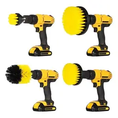 GENERICO - Set de Cepillos de Nylon para Taladro 4 Piezas