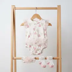 GENERAC - Conjunto Para Niña De Body Y Diadema + Medias 3 Prendas Primavera