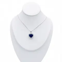 GENERICO - Collar Corazón Azul Zafiro con Circonias | Mare Rosato