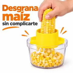 GENERICO - Desgranador De Maíz Manual Con Recipiente Recolector Choclo