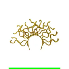 GENERICO - Cintillo Plastico 29X42Cm Medusa Dorado X 1 Unidad