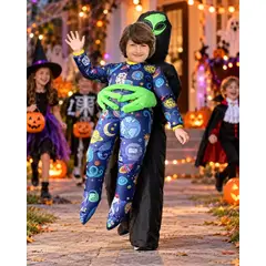 GENERICO - Disfraz Inflable Fantasma Infantil Halloween 1,30 a 1,50 m