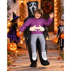 GENERICO - Disfraz Inflable Alien Infantil Halloween 1,30 a 1,50 m