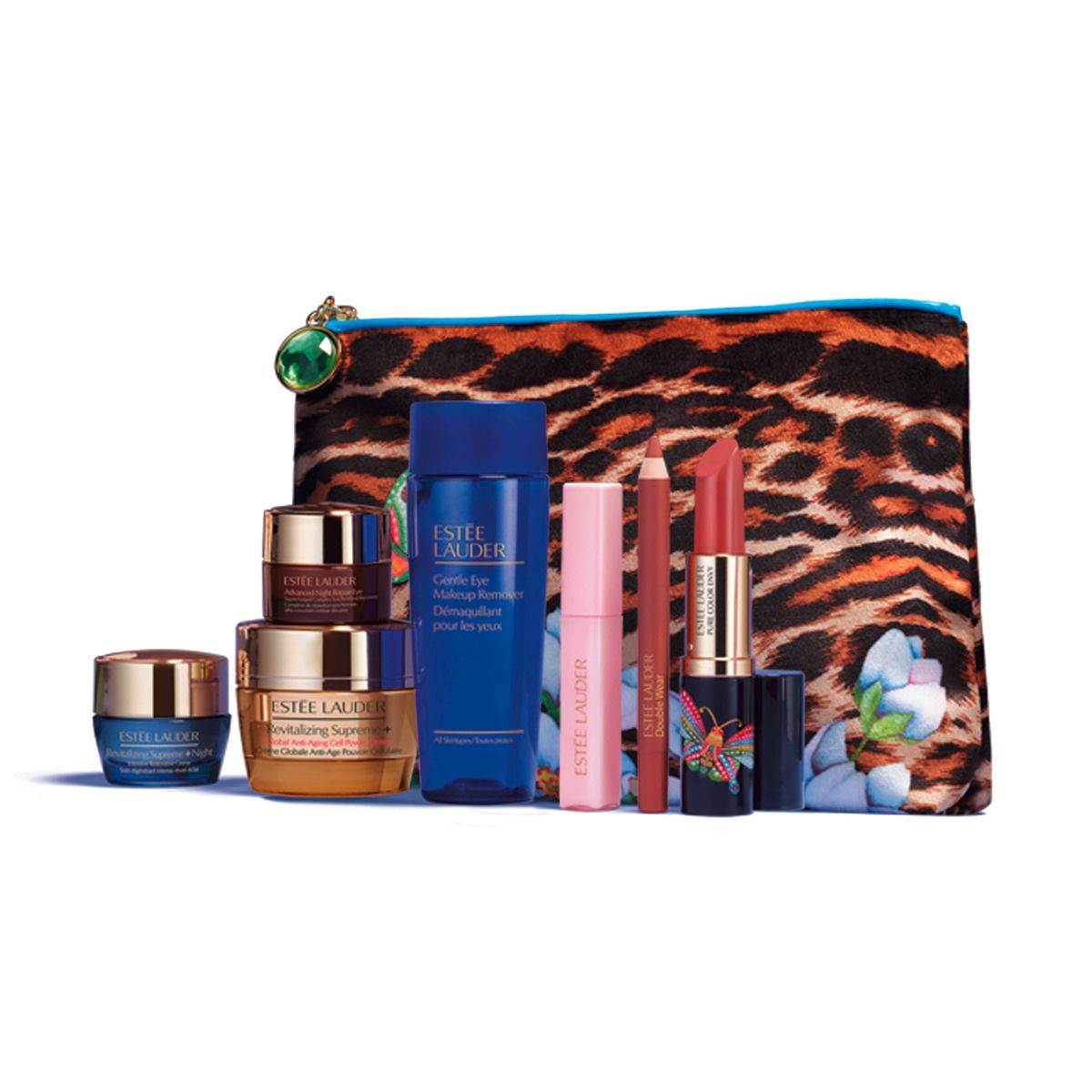 ESTEE LAUDER - Cosmetiquero Anti Edad Revitalizing Supreme+ Desmaquillante 50Ml + Crema Hidratante 15Ml + Crema De Nohe 7Ml + Contorno De Ojos 5Ml + Bálsamo De Labios + Labial + Delineador De Labios + Cosmetiquero Estée Lauder
