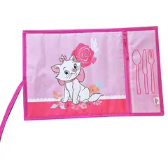 GENERICO - Individual Infantil Con Bolsillo Para Cubiertos Diseño Gatita Marie