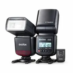 GODOX - Flash para Cámara TT520III Manual con Transmisor RT-16 Cabezal Ajustable