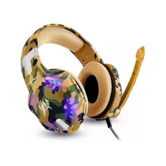 KOTION EACH - Audifono Gamer Alámbrico Camuflaje Stereo G2600 Luz Led