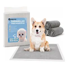 GENERICO - 60 Pañales Para Perro Sabanillas 60x90 Carbón Antiodor Alta Absorción