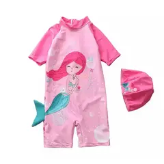 ALMA & DECO - Traje de Baño Niña 2 Unicornios Más Gorrita de regalo