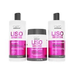BELKIT - Pack Liso Obrigatório Salón Shampoo 1L Acondicionador 1L Máscara 1kg