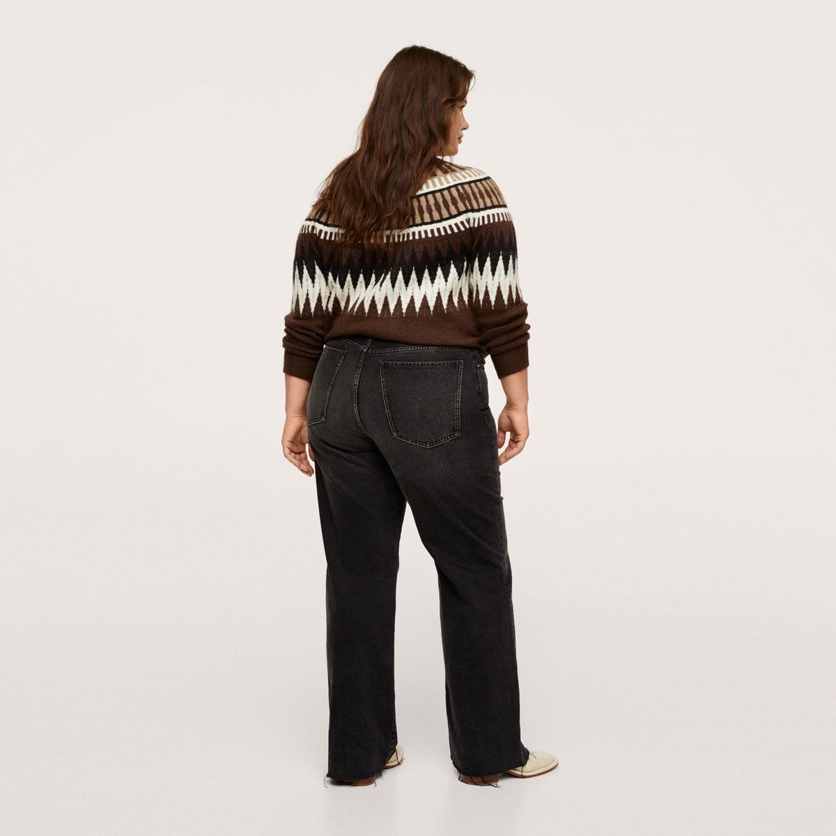 MANGO - Sweater Punto Jacquard Torino Mujer