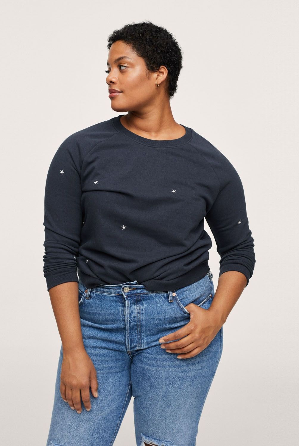 MANGO - Poleron Algodón Estrellas Marga Mujer