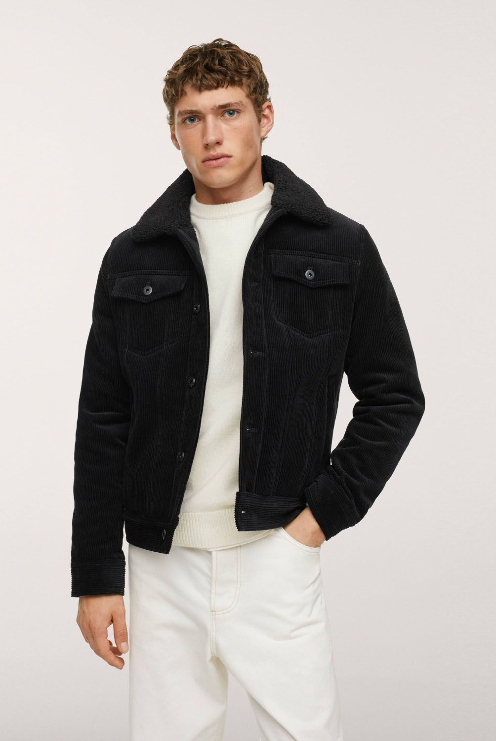 MANGO MAN - Chaqueta Pana Interior Chiporro Hombre