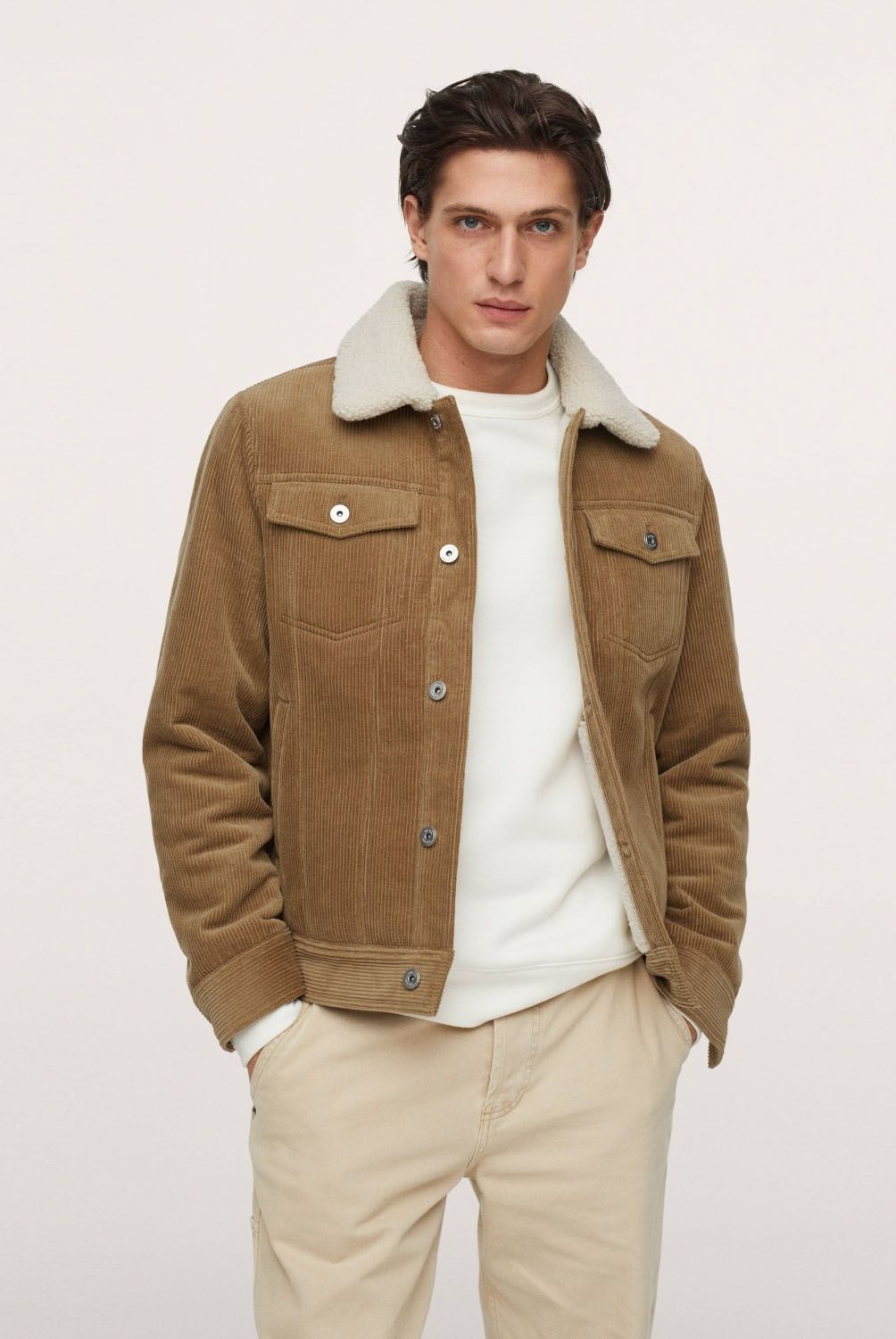 MANGO MAN - Chaqueta Pana Interior Chiporro Hombre