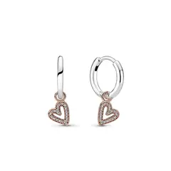 PANDORA - Aros Corazón Diseño Libre Mujer