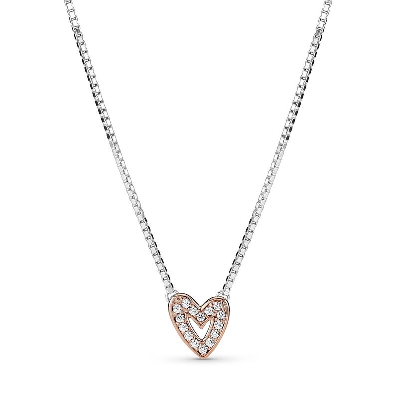 PANDORA - Collar Corazón Diseño Libre  Mujer Pandora