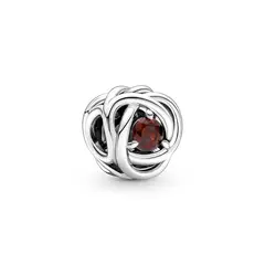 PANDORA - Charm Círculo Eternidad Rojo Mujer