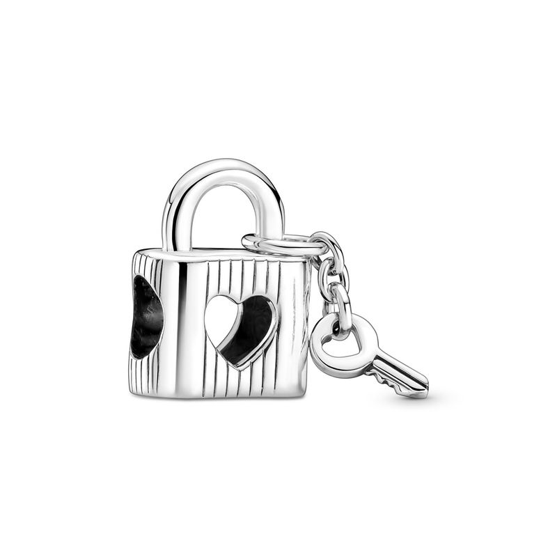 PANDORA - Charm Candado Y Llave Del Corazón De Plata Mujer Pandora