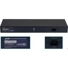 PLANET - FNSW-1601 16-100 Conmutador no-Admin-Capa2 Bastidor 220V-Directo Selector-4-funciones