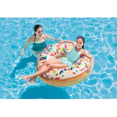 INTEX - Flotador Inflable Donut Mostacilla Arcoiris 56263