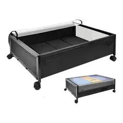 NIVOKA - Caja Organizadora De Ropa Bajo La Cama Con Ruedas Y Tapa